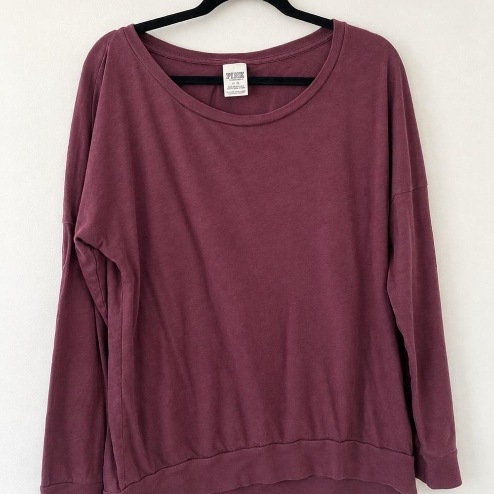 Victoria's Secret PINK Plum Lounge Pullover — L